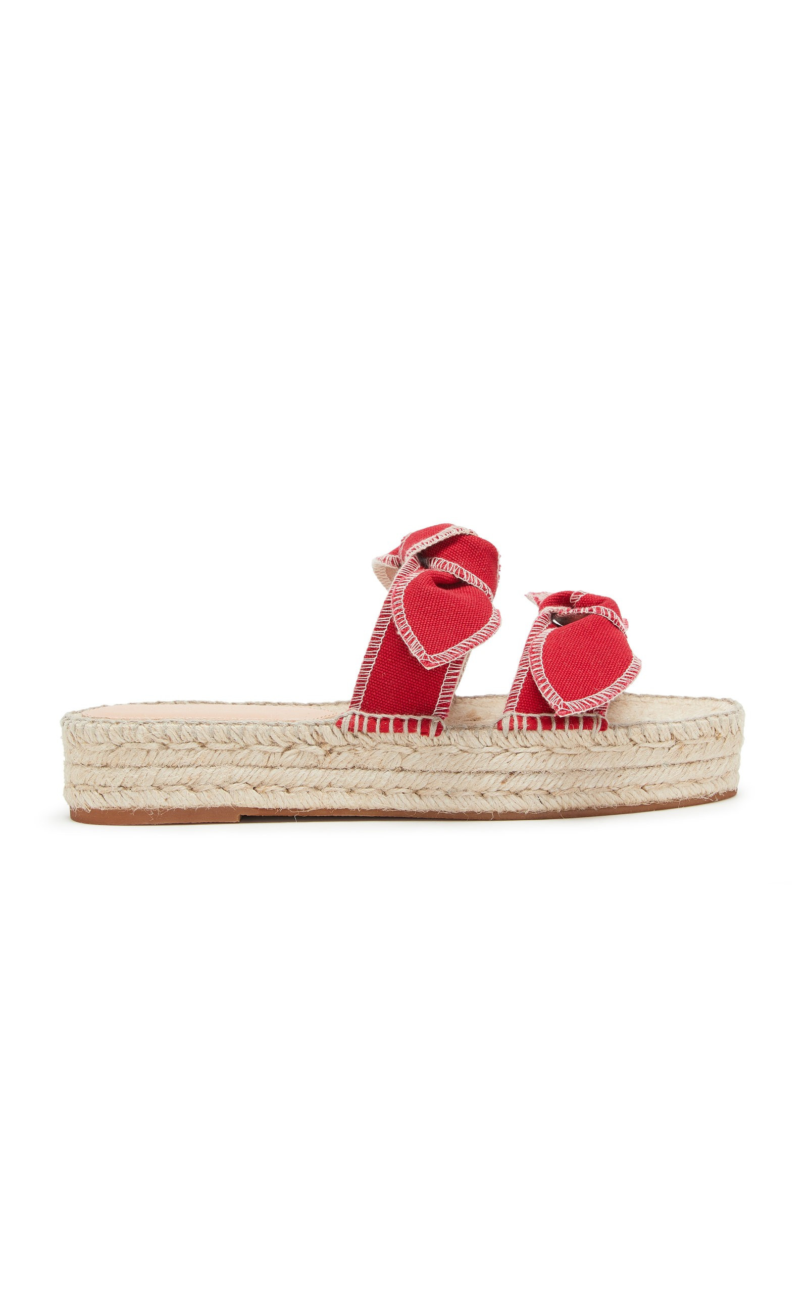Loeffler Randall Daisy Bow-Detailed Raffia Slides | Moda Operandi Global