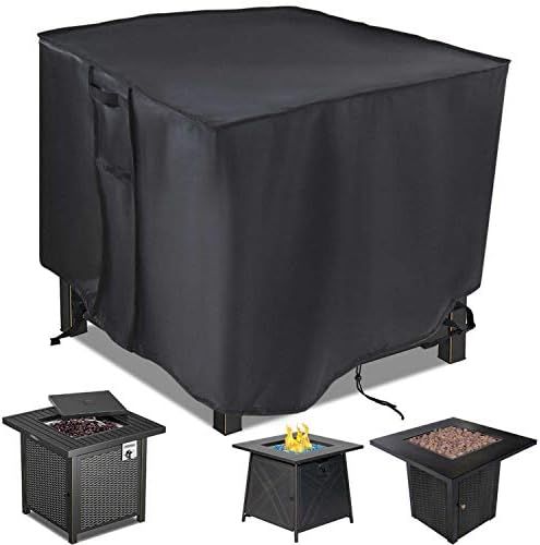 Saking Fire Pit Cover,28 inch Firepit Covers Square Gas Fireplace Fire Pit Table Cover for Propan... | Amazon (US)