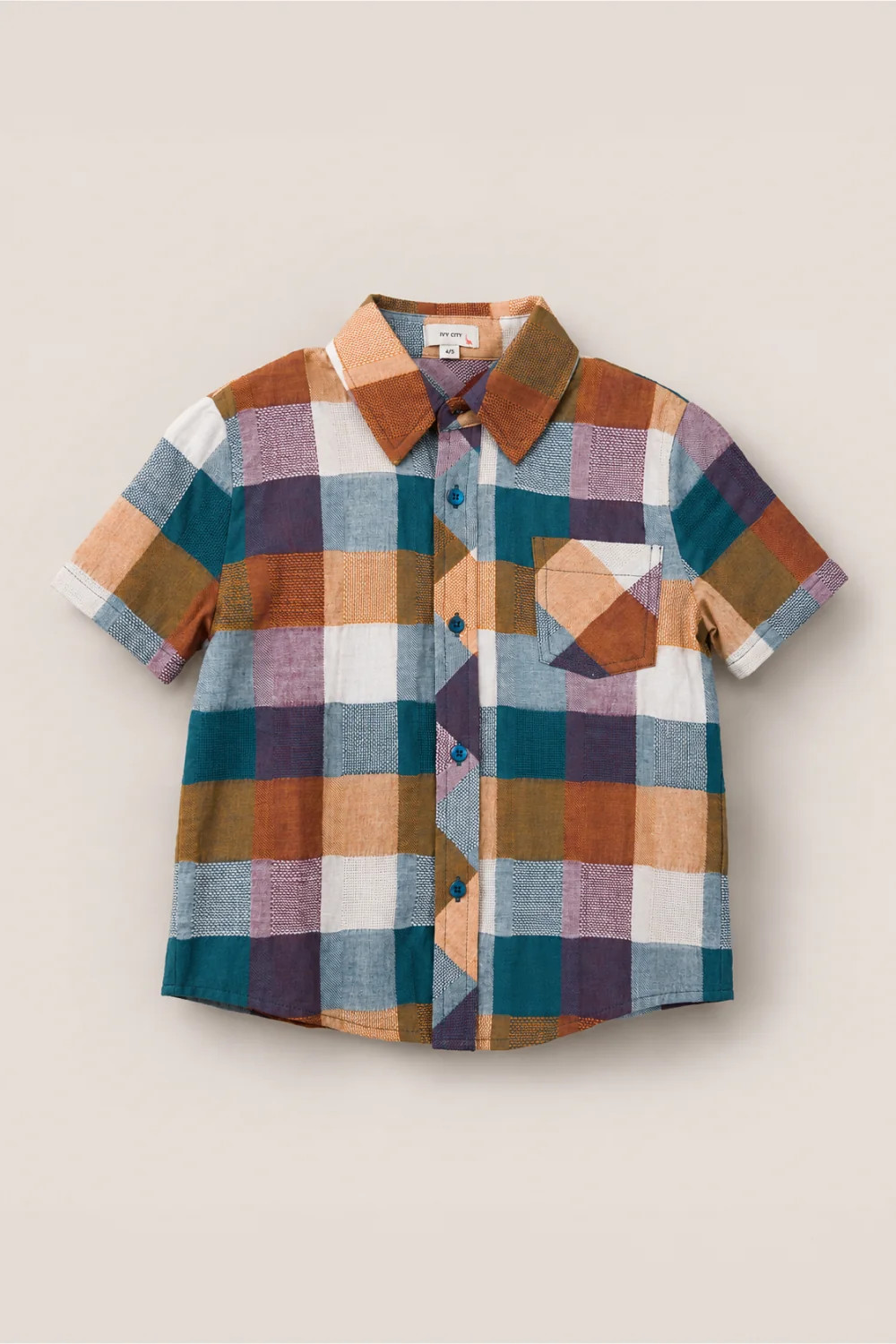 Boys James Shirt in Maize Gingham | Ivy City Co