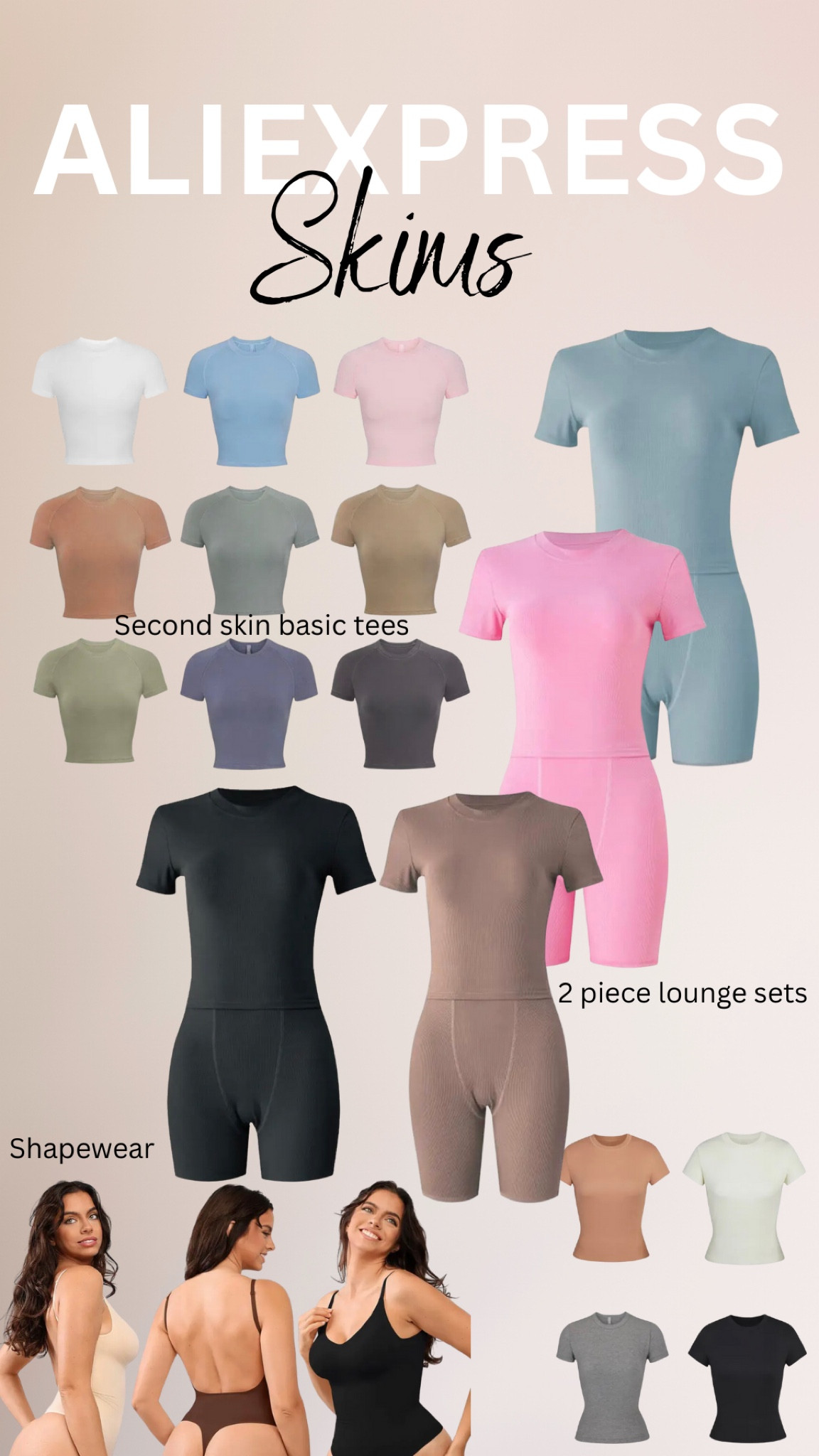 Skims inspired clothing on aliexpress! 
Get the look for less 

Skims | skims shapewear | shapewear bodysuit | bodysuit | backless bodysuit | loungewear | loungewear sets | Baddie on a budget | 

#LTKfindsunder50 #LTKstyletip
