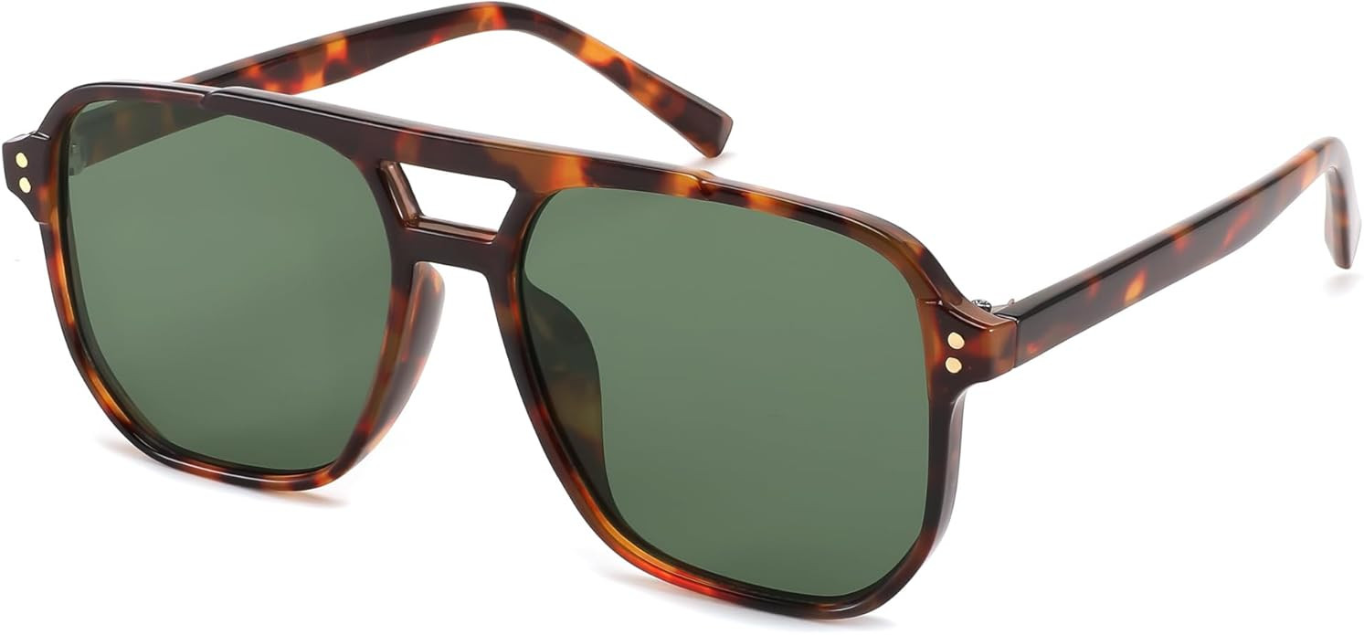 FEISEDY Retro Square Aviator Sunglasses Women Men 70s Vintage Trendy Plastic Frame Sun Glasses B2... | Amazon (US)