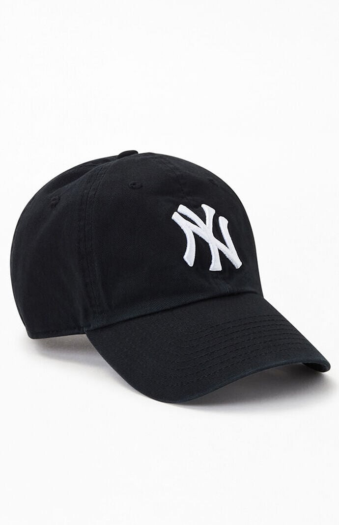 47 Brand NY Yankees Strapback Dad Hat in Black | PacSun