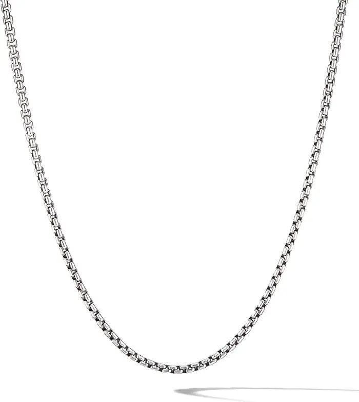 Men's Box Chain Necklace in Silver, 2.7mm | Nordstrom