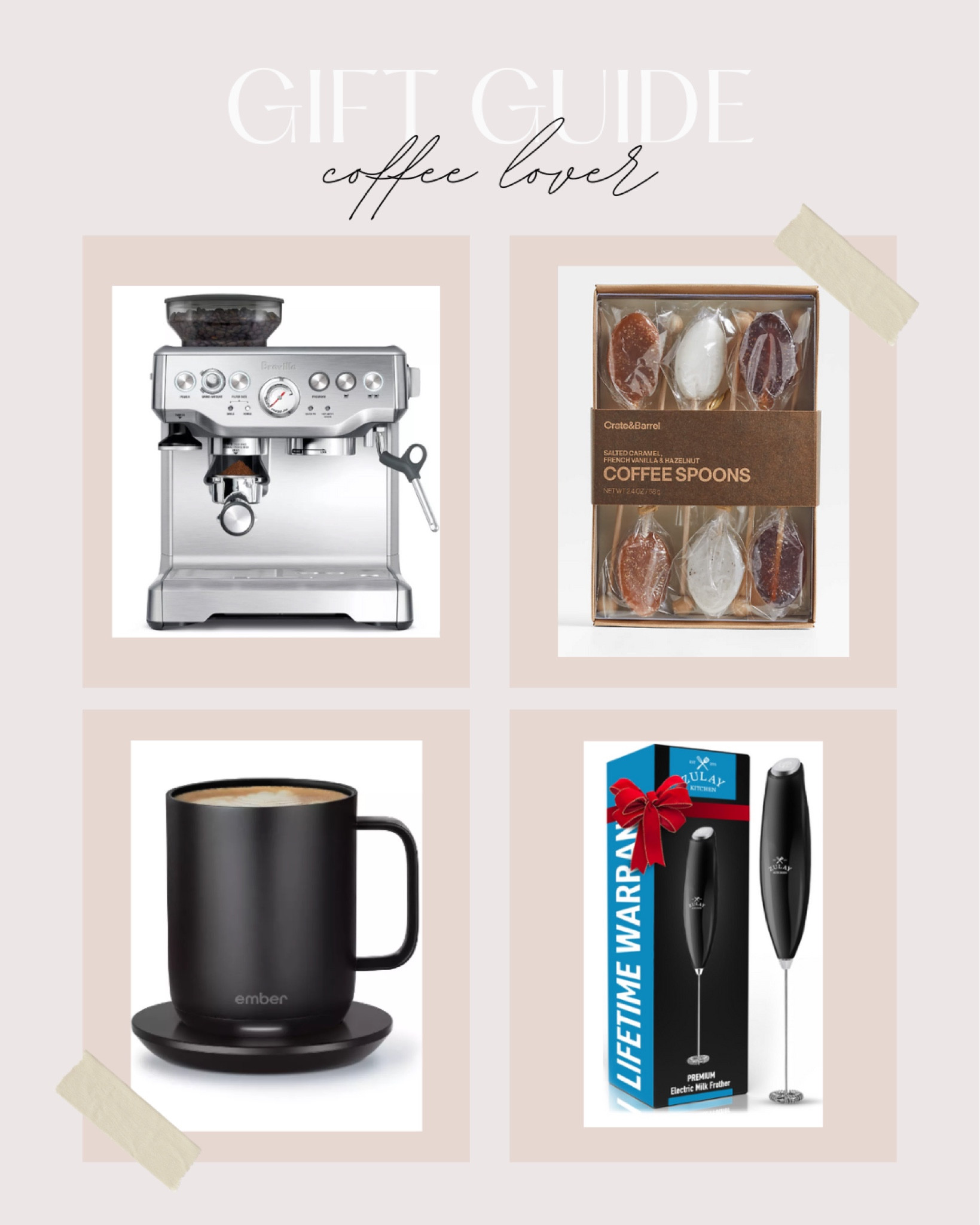 As a coffee lover, I don’t know what I’d do without me Breville Barista express. Best prices on Target (5% off if you have RED card + they offer price matching!)

Another item that’s come in clutch as a mom is my #embercoffeemug 

And who can resist a $6 frother?? Great stocking stuffer idea or hostess gift!

#LTKGiftGuide #LTKHolidaySale #LTKHoliday