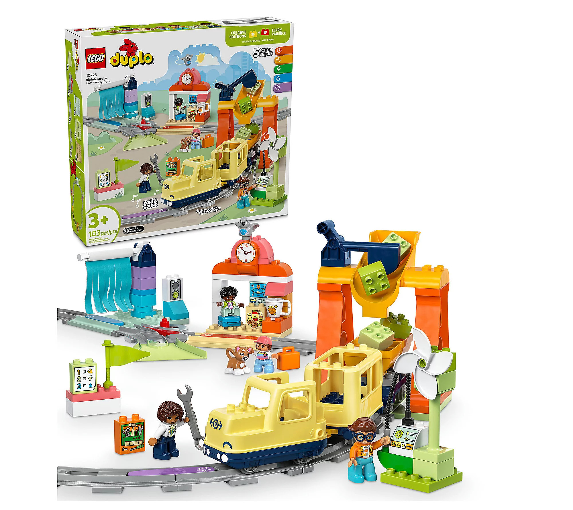 LEGO DUPLO Town Big Interactive Community TrainSet 10428 | QVC