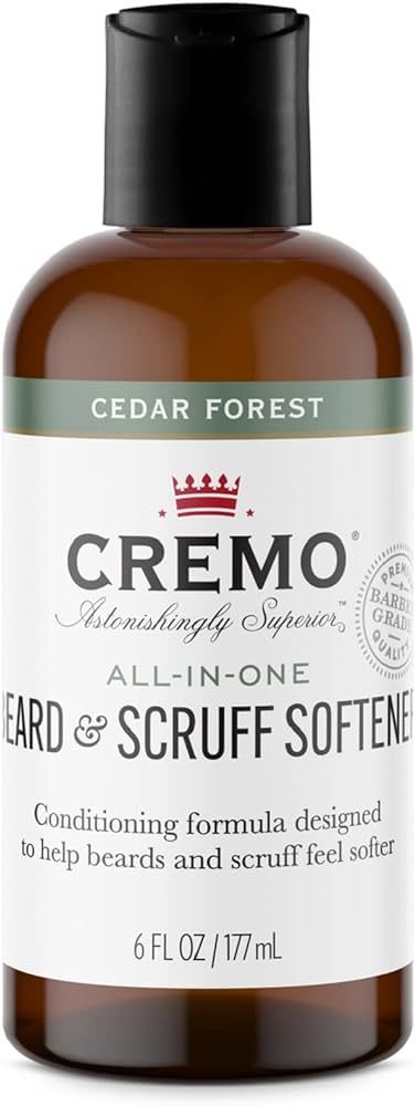 Cremo Cedar Forest Beard & Scruff Softener, Softens and Conditions Coarse Facial Hair of all Leng... | Amazon (US)