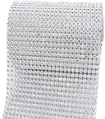 Sparkling Diamond Ribbon Bling Wrap 2 Yard 24 Row Mesh AB Rhinestone Ribbon DIY Black Diamond Rib... | Amazon (US)