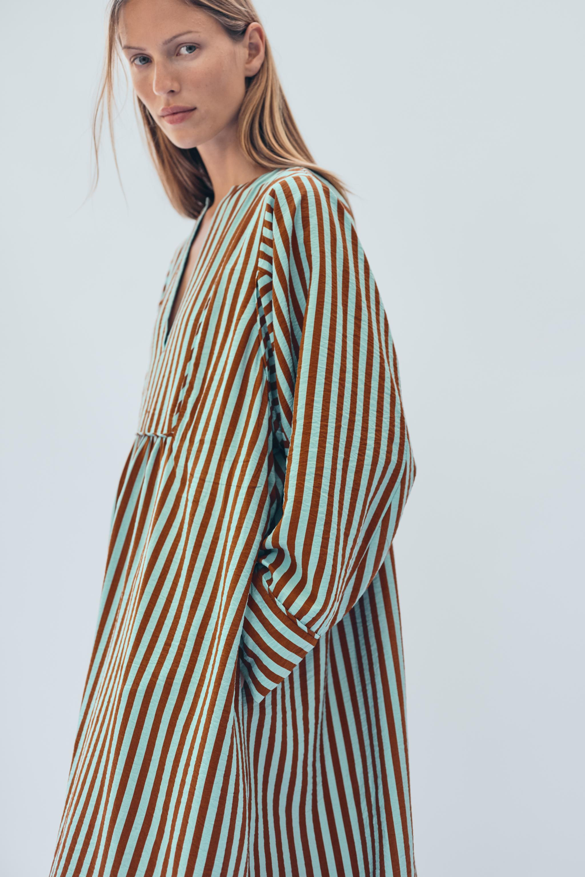 LIMITED EDITION STRIPED KAFTAN DRESS | Zara US