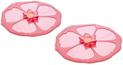 Charles Viancin - Set of 2 Hibiscus 4” Silicone Drink Covers - Airtight Seal on Any Smooth-Rimm... | Amazon (US)