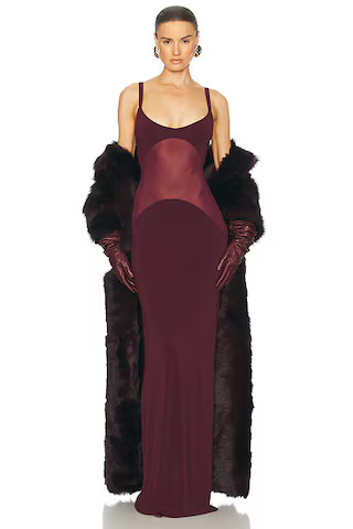 Sheer Knit Curve Maxi Dress | FWRD 