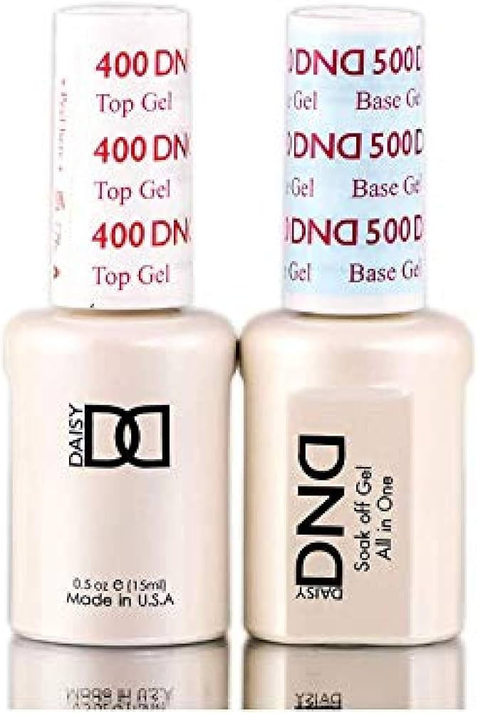 Daisy DND 400 Top Gel & 500 Base Gel DUO SET, Soak off Gel All In One Base & Top Coat KIT for Nai... | Amazon (US)