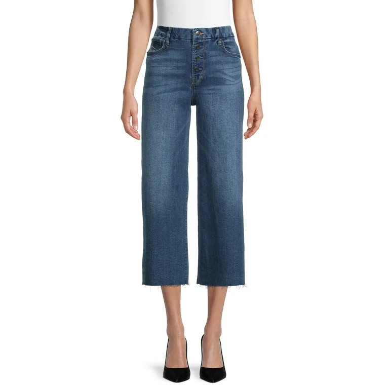 Time and Tru Women's Wide Leg Crop Jeans | Walmart (US)