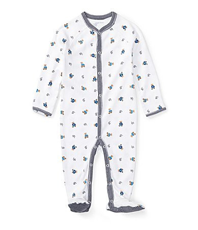 Ralph Lauren Baby Boys Newborn Bear Printed Footie Coverall - Newborn | Dillard's
