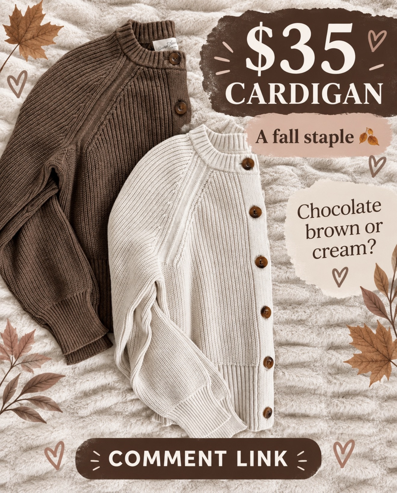 This $35 cardigan is the definition of a fall staple 🍂 The cozy knit, the button detail, the neutral colors… so good! Chocolate brown or cream? Comment LINK and I’ll send it to you 🔗

#LTKOver40 #LTKootd #LTKmomlife