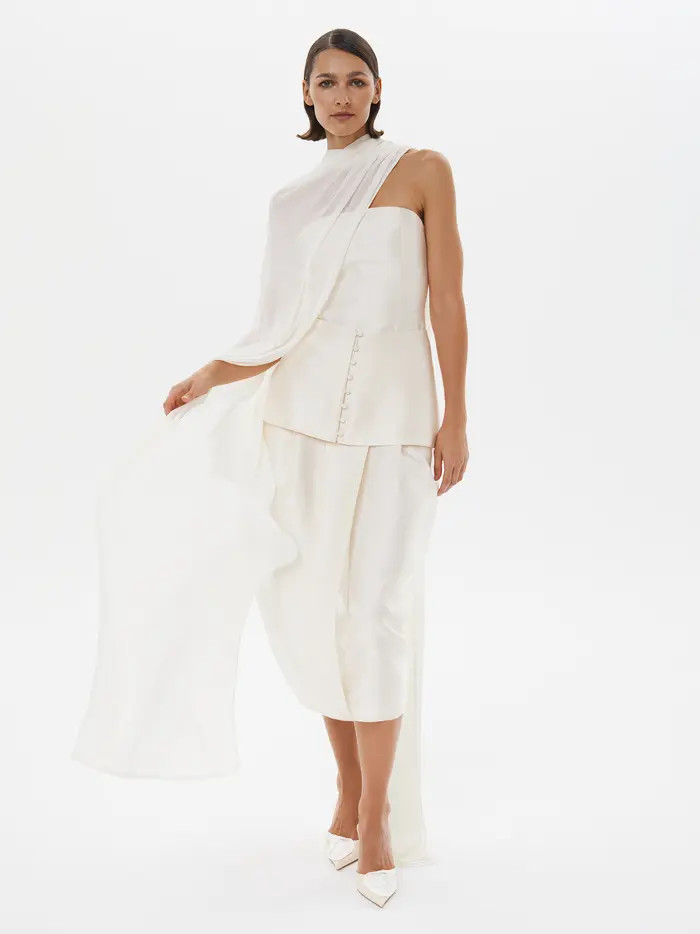 Bridal Silk-wool Corset Top | Nordstrom