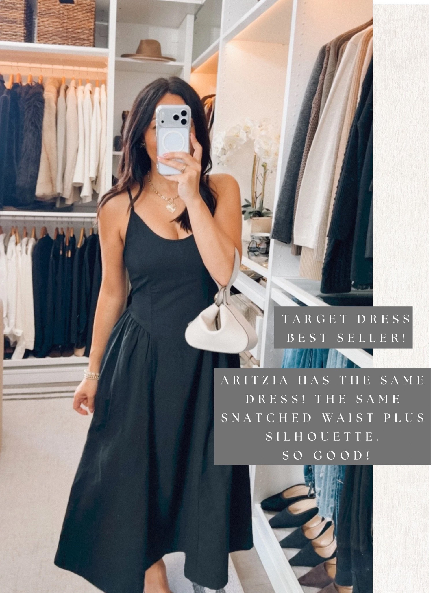 Target dress was a top seller last week⭐️ silhouette near identical to a dress Aritzia has👏🏽 fits TTS

#LTKootd #LTKSeasonal