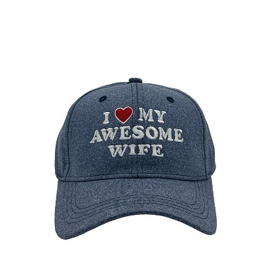 I Love My Awesome Wife Hat Funny Cute Married Valentines Day Cap - Crazy Dog Hat for Valentines Gift Blue - WIFE Standard | Target