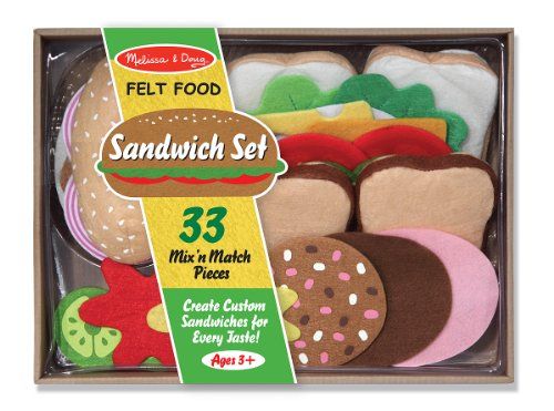 Melissa & Doug Felt Food Sandwich Play Food Set (33 pcs) | Amazon (US)