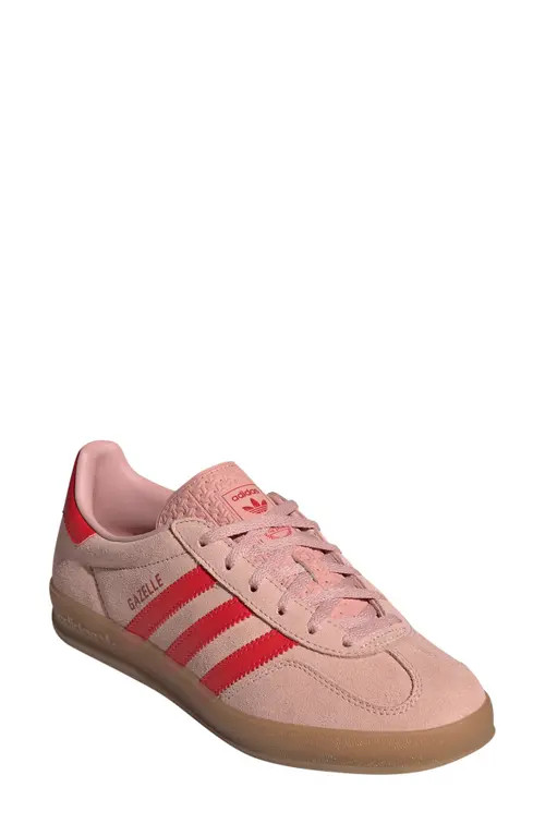 adidas Gazelle Indoor Sneaker in Wonder Mauve/Red/Gum at Nordstrom, Size 7 | Nordstrom
