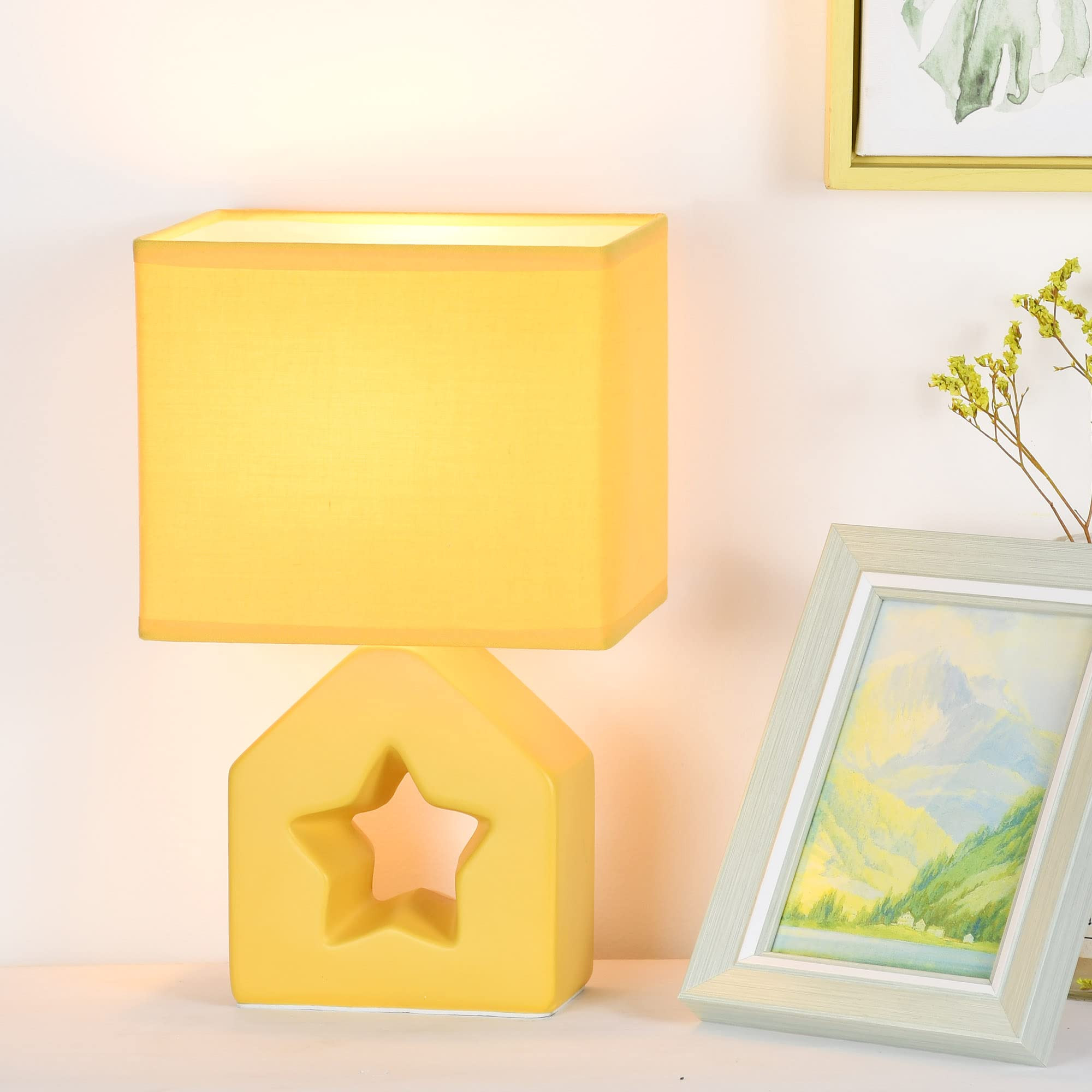 Lampwell Vera Small Table Lamp for Living Room as Bedside Table Lamp for Bedroom,Modern Ceramic T... | Amazon (US)