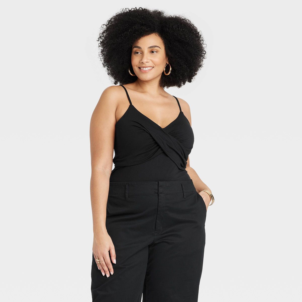 Women's Slim Fit Twist Bodysuit - A New Day™ | Target