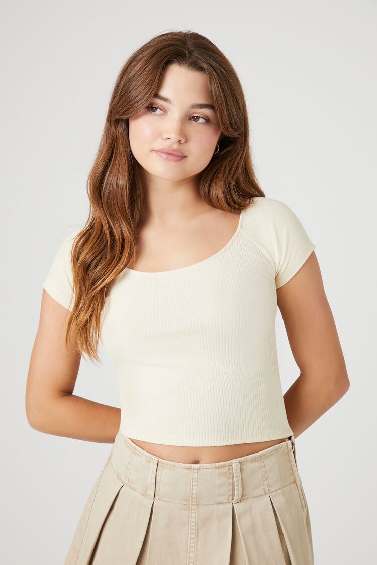 Cropped Rib-Knit Tee | Forever 21 (US)