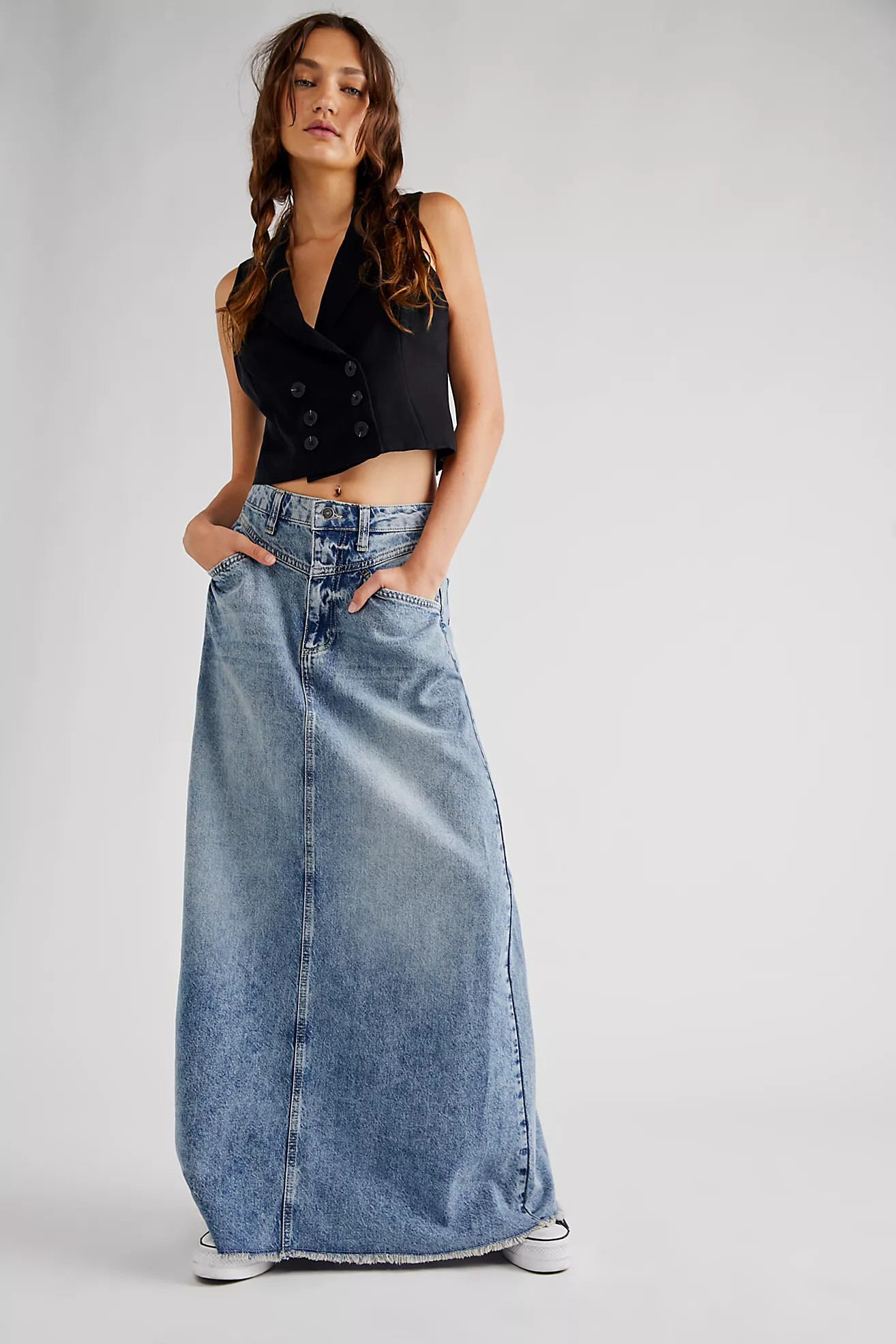 Come As You Are Denim Maxi Skirt | Free People (UK)
