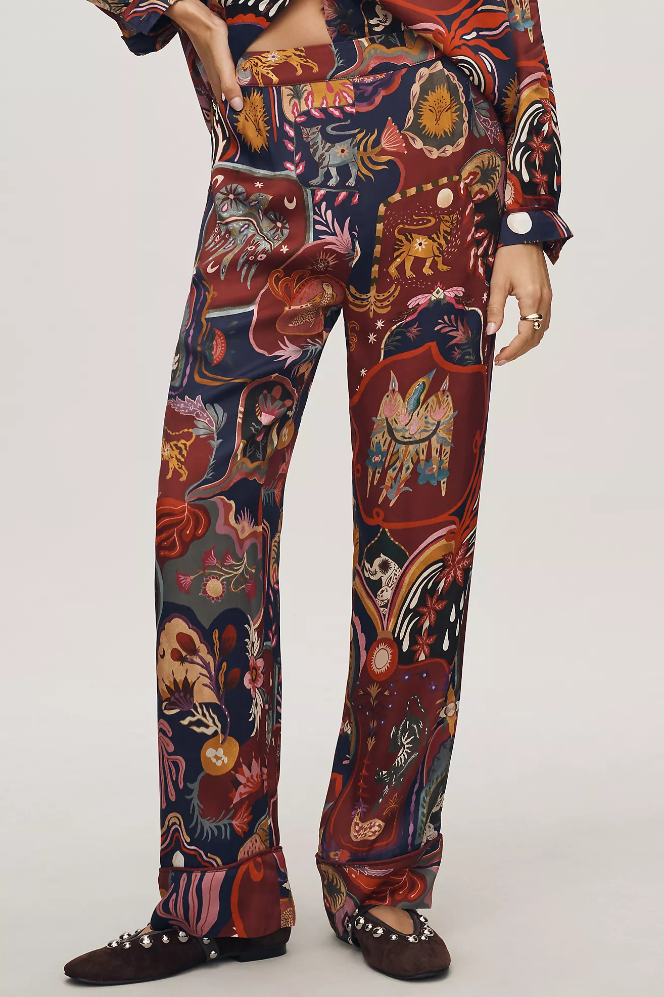 Farm Rio Surreal Printed Pants | Anthropologie (US)
