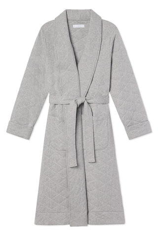 Quilted Robe in Heather Gray | LAKE Pajamas