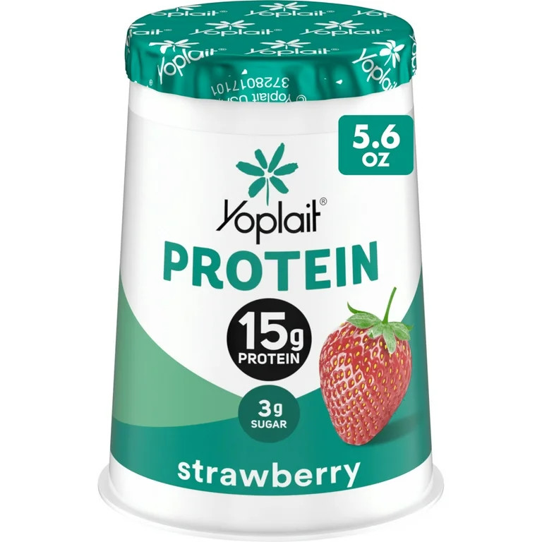 Yoplait Protein Yogurt Cultured Dairy Snack Cup, Strawberry Flavored, 5.6 oz | Walmart (US)