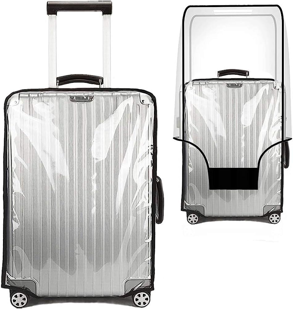 TopZK Clear PVC Suitcase Cover Protectors 20 22 24 26 28 30 Inch PVC Transparent Travel Luggage P... | Amazon (US)