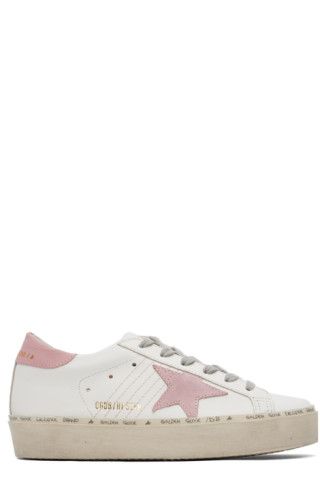 White & Pink Hi Star Sneakers | SSENSE