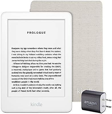 Kindle Essentials Bundle including Kindle, now with a built-in front light, White - Ad-Supported,... | Amazon (US)