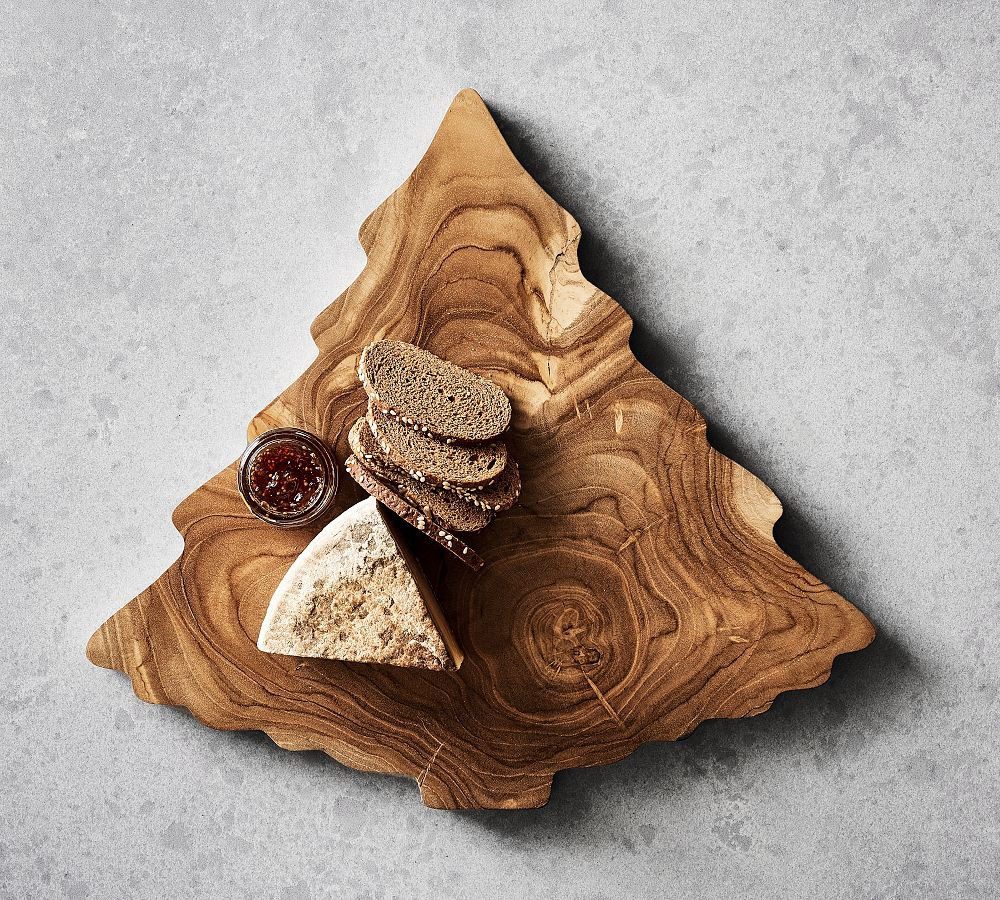 Teak Wood Tree Cheese Board | Pottery Barn (US)