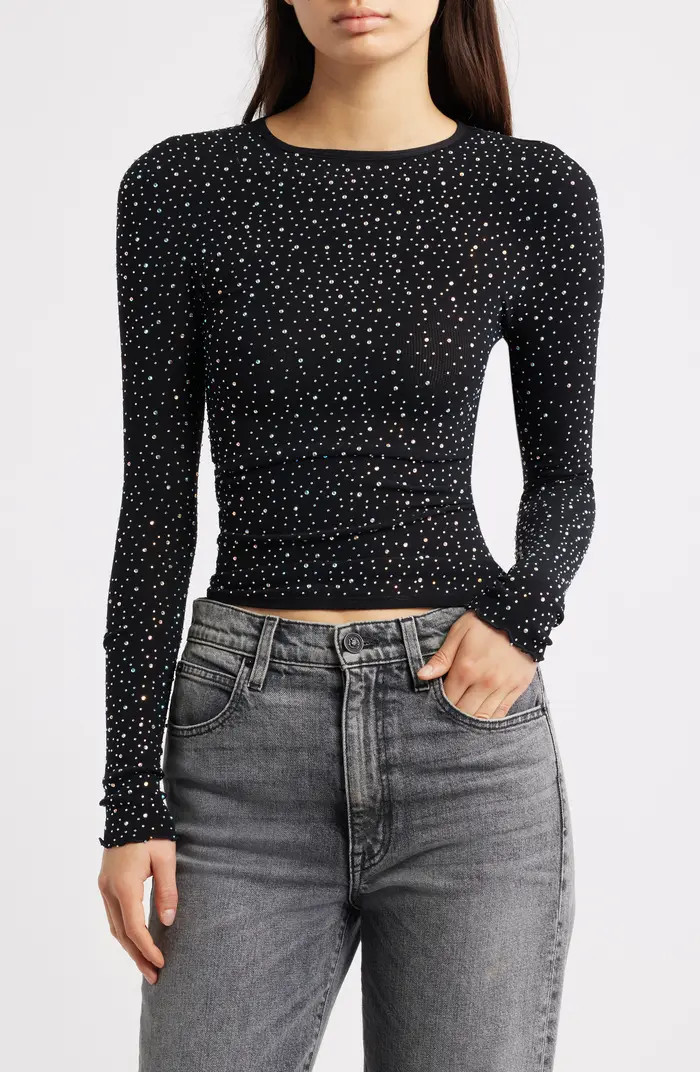 Night Sky Studded Rib Top | Nordstrom