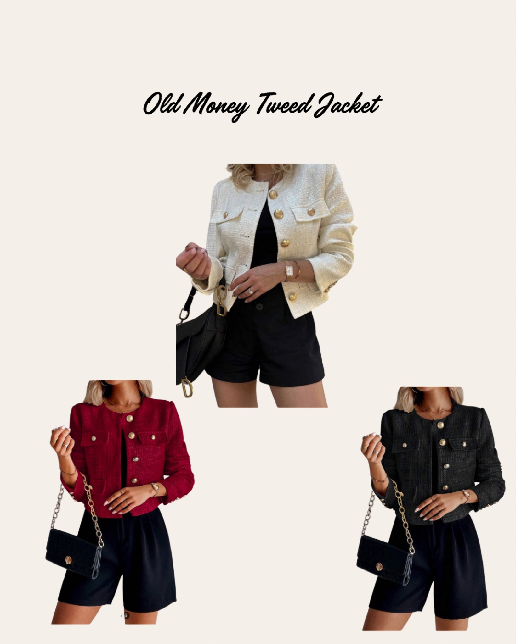 Old money style tweed jacket  

#LTKMostLoved #LTKWatchNow #LTKStyleTip