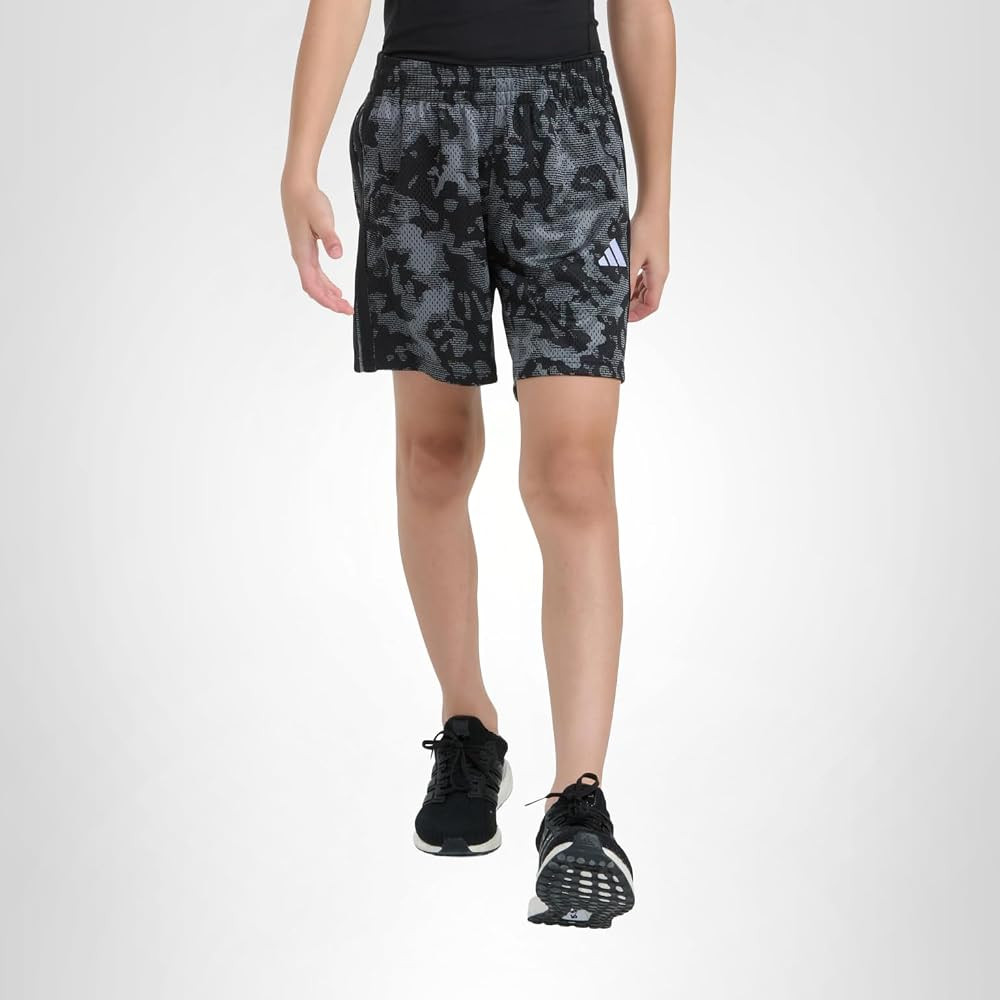 adidas Boys' Elastic Waistband Camo Shorts | Amazon (US)