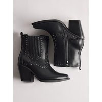 Studded Western Heel Bootie (WW) in Black | Torrid (US & Canada)