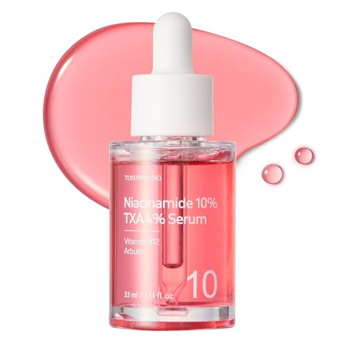 TOSOWOONG Niacinamide 10% + Tranexamic Acid 4% Serum, Arbutin 2%, Hyaluronic Acid, TXA Facial Serum, Glass Skin, Clarifying, Radiant Complexion with Natural Color, Korean Skin care, 33ml, 1.11 fl.oz. | Amazon (US)