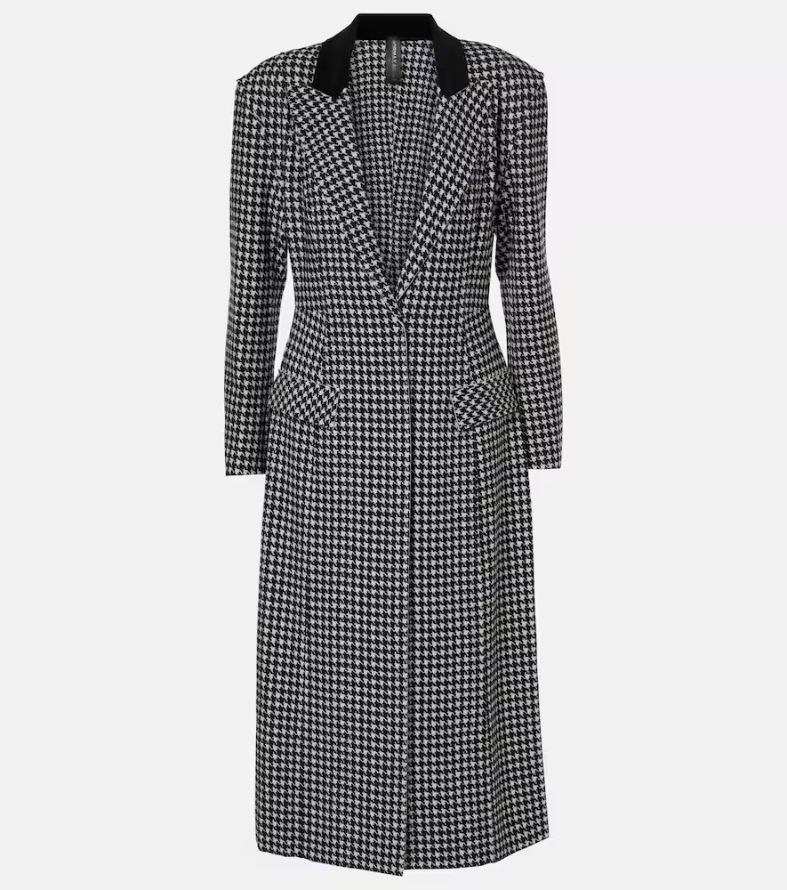 Norma Kamali Houndstooth coat | Mytheresa (INTL)