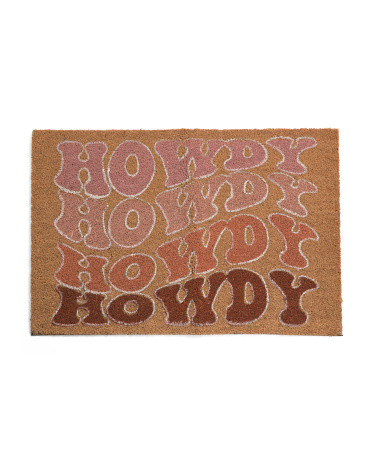 24x36 Howdy Coir Doormat | TJ Maxx