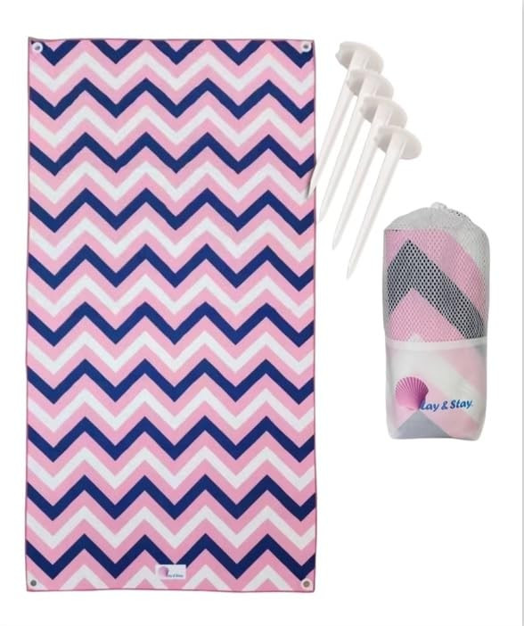 Lay N Stay Beach Blanket Towel Absorbent, Quick-Dry, Extra Large for Adults & Kids, Ideal for Bea... | Amazon (US)