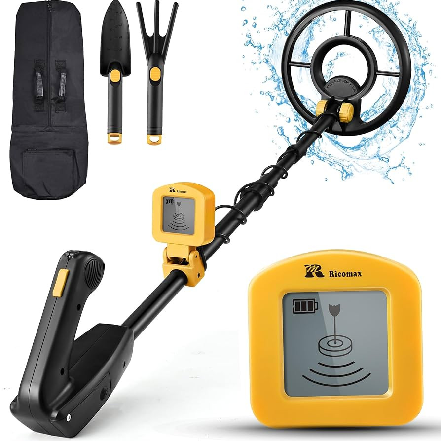 RM RICOMAX Kids Metal Detector, 7.4" Search Coil, LCD Display, IP68 Waterproof, 2 Lb Lightweight,... | Amazon (US)