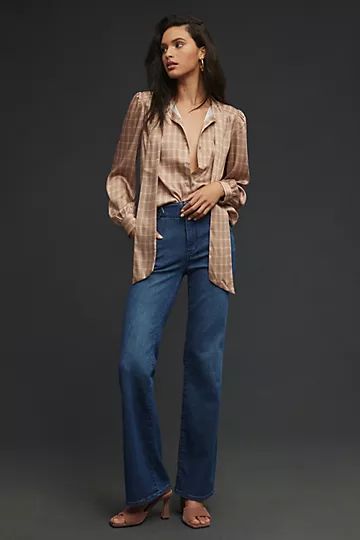 Pilcro Polished Mid-Rise Bootcut Jeans | Anthropologie (US)