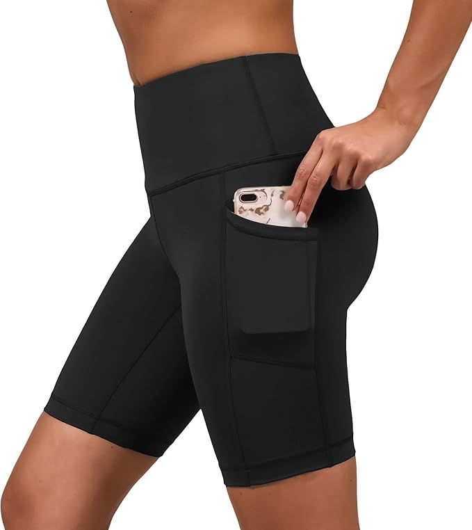 Yogalicious High Waist Squat Proof 9" Biker Shorts with Side Pockets for Women | Amazon (US)