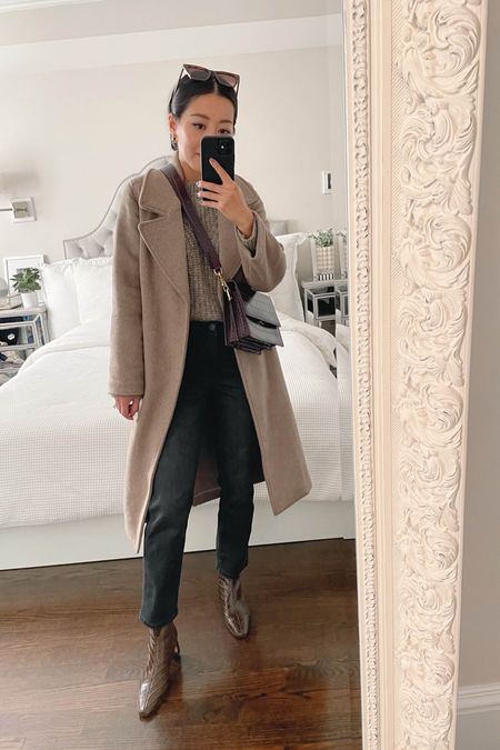 My entire outfit is deeply discounted for Black Friday! This look mixes and matches several favorite neutral Fall finds for a casual yet polished outfit. 

•Madewell jeans 24P - under $40 with code TGIF
•A+F blanket coat xxs petite (runs big) and crewneck sweater xxs - 30% off + code AFJEAN for extra 15% off
•Ann Taylor blade heel boots sz 5 - 50% off with code ITSHERE
•BP sunglasses - amazing for the price, I got both colors!
•JWP crossbody bag (linked in my blog post)

#petite 

#LTKSeasonal #LTKstyletip #LTKCyberweek