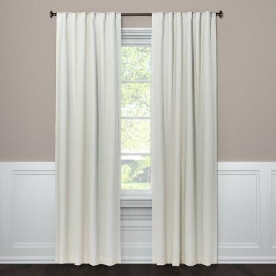 50"x95" Blackout Aruba Window Curtain Panel Sour Cream - Threshold™: Recycled Polyester, Traditional Style, OEKO-TEX Certified | Target