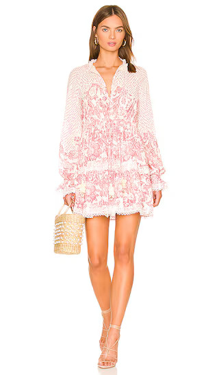 Suki Mini Dress in Off White & Crimson | Revolve Clothing (Global)