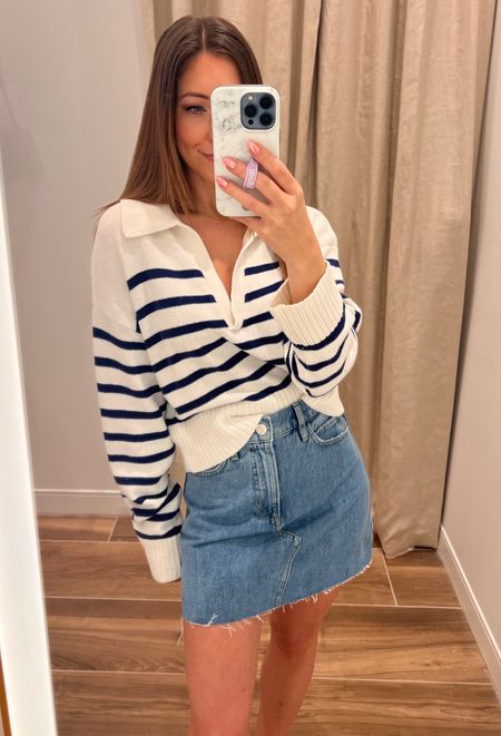 Striped sweater and denim skirt outfit!

Delray Beach locals can shop this look at Coco & Co on Atlantic Ave! 

Linking the denim skirt and some similar options for striped polo sweaters!! 

#LTKsalealert #LTKstyletip #LTKSeasonal