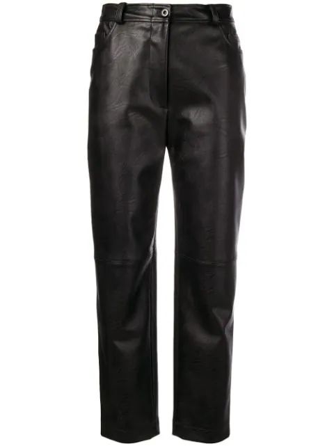 eco leather cropped trousers | Farfetch (AU)